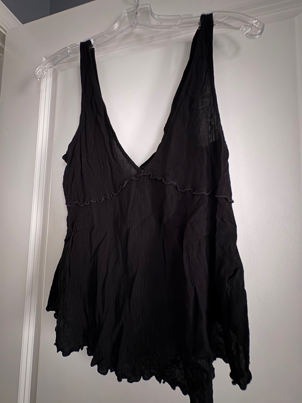 Free People Black Flowy Tank Top